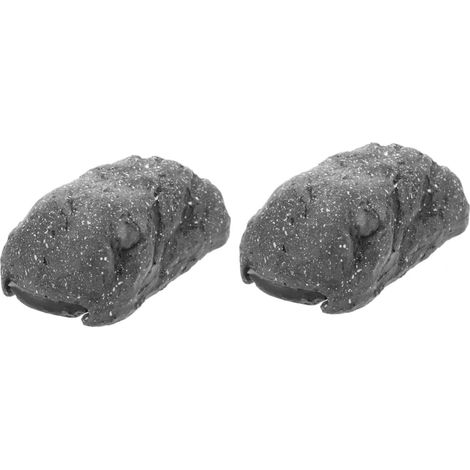 2pièces Boîte De Rangement De Clés Pierre Imitation Pour Extérieur Cache Clé Décoratif Avec Compartiment Secret Accessoire De Jardin Réaliste