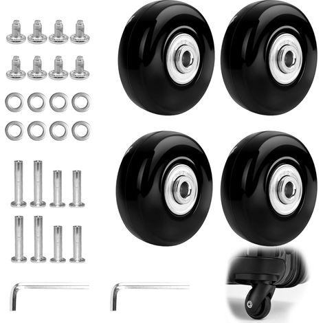 Lot de 4 roues universelles pour valise (45 x 18 mm) (1/5)