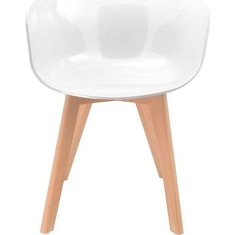 Fauteuil - MAC-ANDREWS - SPIRIT - Scandinave - Assise polypropylène/polycarbonate - Pieds hêtre (1/4)