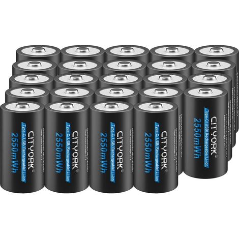 Batería recargable de 3,7 V, de larga duración, 24 unidades. (1/2)