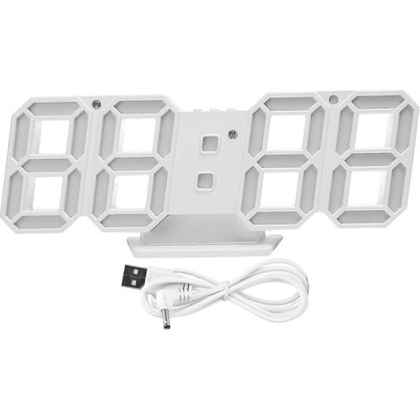 Réveil numérique LED 3D/réveil de bureau, adapté à la maison, au bureau, aux dortoirs et à l'école. (1/5)