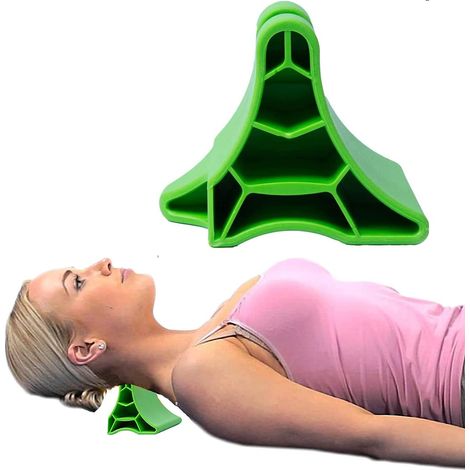 Tragbares und verstellbares Nackenmassagegerät, Handmassagegerät für Nacken, Schultern, Rücken, Beine und Fußsohlen (grün) - AquaForge (1/3)