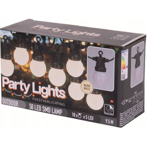 Progarden Guirnalda luminosa LED negra 500 cm