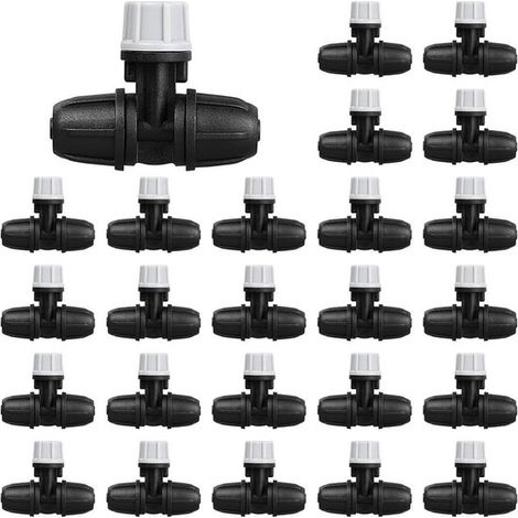 30 piezas, gotero de agua, riego por goteo, aspersor, rociador de presión, riego automático de jardín, riego por goteo ajustable, 4 mm, Gris (1/5)