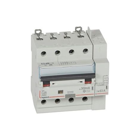 Disjoncteur Différentiel DX3 4P Courbe C 25A 300mA 6kA - LEG411218 (1/4)