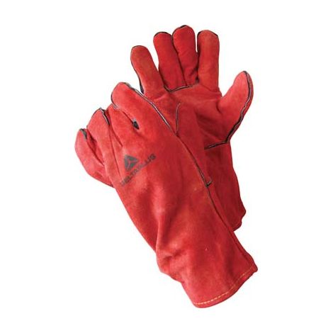 GUANTO SALDATORE - CROSTA BOVINO ROSSO 10 H.CM 35- 12 paia