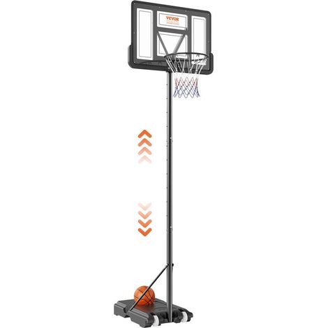 Pour Enfants et Adultes Panier de Basket Portable Extérieur Intérieur Hauteur 122-305 cm Base de Lestage Panneau 112 cm (1/5)