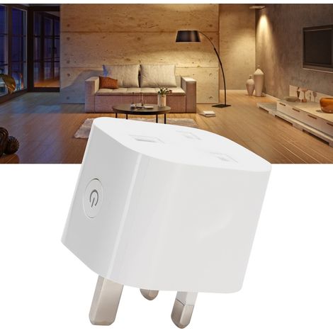 Intelligente Steckdosen [WLAN-Steckdose mit Sprachsteuerung] Alexa- und Google Assistant-App, programmierbarer Timer, hitzebeständiges ABS-Material, 13 A, 2,4 GHz, für Zuhause und Büro (1/5)