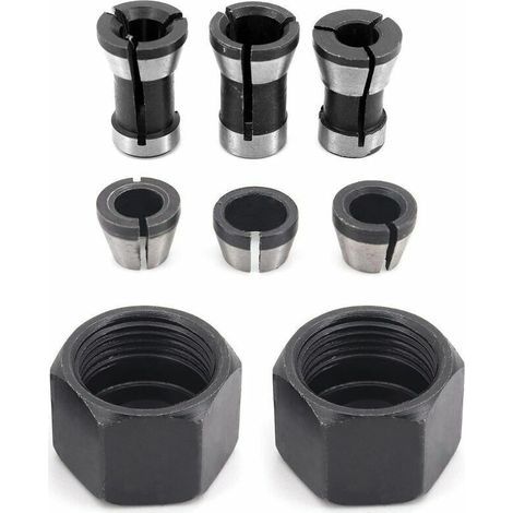 Tête de Mandrin, Mandrin de perceuse,6 mm 6.35 mm 8 mm Tête adaptateur Convertisseur, 6 Pièces (1/5)