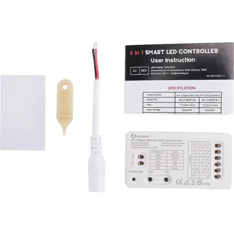 Contrôleur de bande lumineuse LED GLEDOPTO Zigbee 3.0 DC5-24V Mini 5 en 1 RGBCCT/RGBW/RGB/CCT/Dimmer pour TV (1/5)