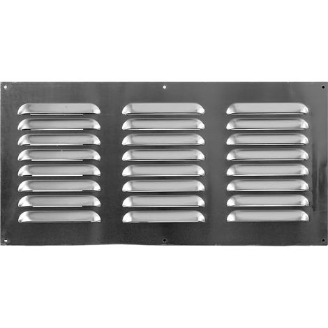 600 x 300 mm Aluminium Square Ventilation Grille Galvanised Metal Weather Protection Side Wall Ceiling Grille 600 x 300 mm (1/5)