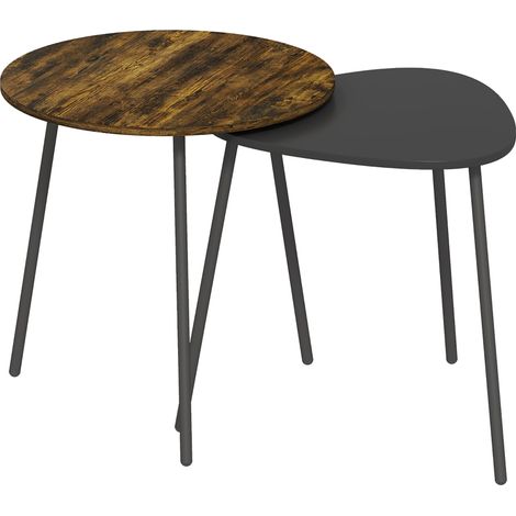 Nesting Side Table Set of 2 - Rustic Brown (1/5)
