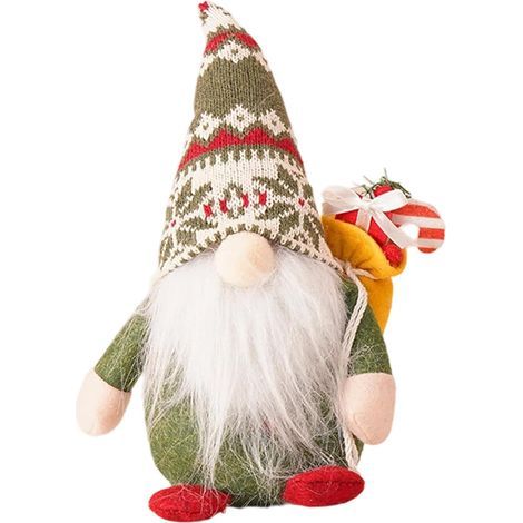 Gnomes de Noël en Peluche Décorations en Peluche Poupée Tomte suédoise scandinave Elfes Faits à la Main Gnomes avec Visage sans poupée Ornement de Table Figurines Tomte scandinaves (1/5)