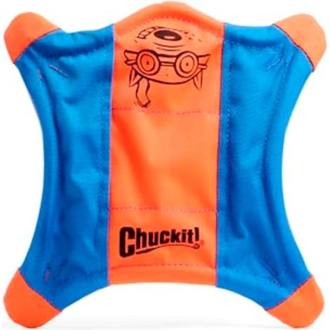 Fliegendes Eichhörnchen-Apportierspielzeug für Hunde – Schwimmender Wasserflieger – Weiches und strapazierfähiges Polyestergewebe – Für mittelgroße Hunde – Größe: Mittel (24 cm Durchmesser) – 1 Stück 