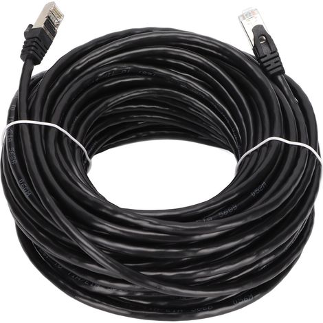 Câble Ethernet Cat 6 avec protection EMI, faible perte de retour, débit de 10 Gbit/s, connecteur RJ45, cordon Internet pour PC, longueur 20 mètres.