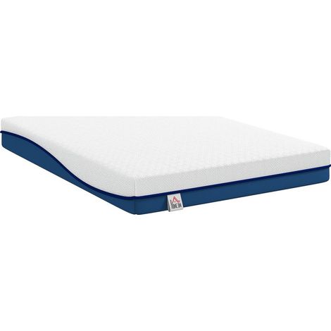 Matelas 190 x 135 cm, épaisseur 20 cm, matelas viscoélastique au thé vert, fermeté moyenne, matelas rafraîchissant avec mousse à gel (1/5)