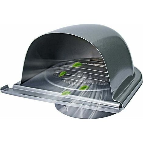 Grille aération VMC 100mm – Acier inoxydable – Conception étanche avec filtre anti-insectes – Pour cuisine et salle de bain (1/5)