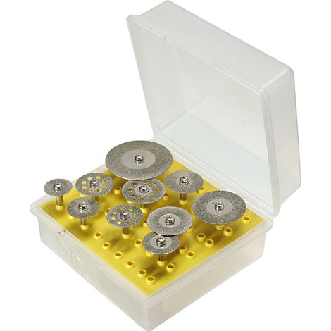 SET 10 DISCHI DIAMANTATI PER DRIMEL FRESE DRIMEL DISCHETTI DISCO