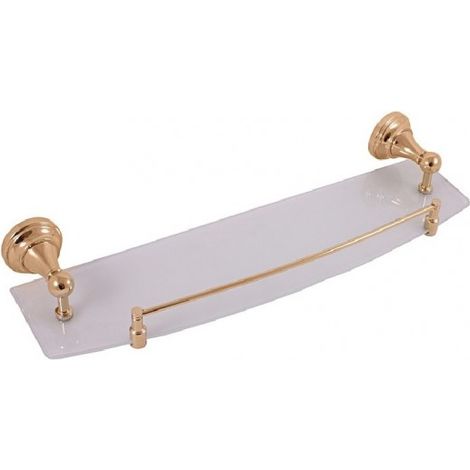 Etagère murale de douche avec rail rétro MORAVA en laiton doré 50x14x7,6 cm (1/2)