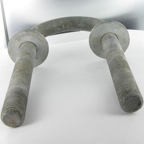 Etrier Fond rond 230X100X230 M20+ECR+ROND Forte tenue à la corrosion Acier galvanisé à chaud-1 pièce (1/2)