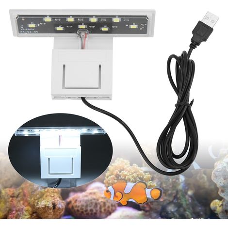 Éclairage LED Mini Aquarium avec Pince pour Plantes d'Aquarium 100-240V - AUTRES (1/5)