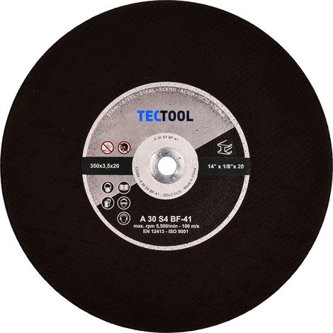 TECTOOL Disque à tronçonner acier Ø300 mm - alésage 20 mm - pour découpe métal