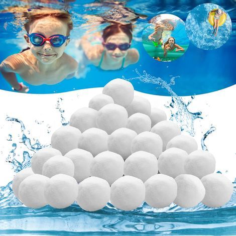 Balles Filtrantes,1300g Réutilisables Balle Filtrante Piscine,Remplacer de Sable Filtration Piscine,Convient aux systèmes de Filtration pour Piscine (1/5)