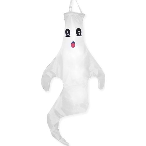 Windsock Fantôme - Décoration Halloween Extérieure - 109 x 50 cm - Pour Jardin, Terrasse, Arbre ou Allée - 1 Pièce (1/5)