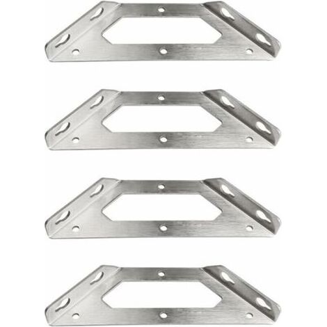 Wandmontierte Regalträger, robuste Metallregalträger, Edelstahl, dreieckige Metallregalträger für Küche, Büro und Regalsysteme, 4 Stück (1/5)