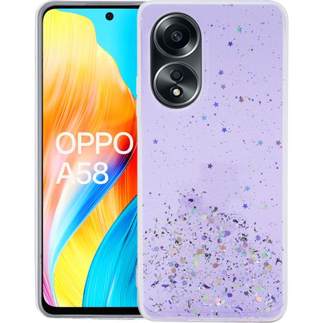 Oppo A58 4G Hülle, Glitzernd, Lila (1/5)