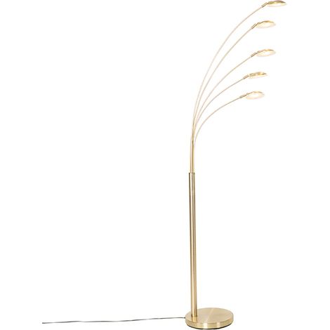 Design Stehleuchte Messing inkl. LED 5-flammig - Sixties Trento (1/4)