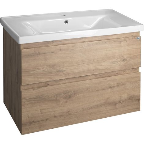 ALTAIR Meuble sous-vasque 86,5x60x45cm, chêne emporio (1/5)