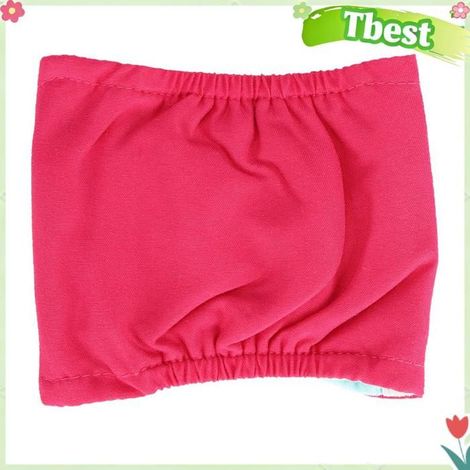 Tbest Enveloppe physiologique pour animaux de compagnie Enveloppe de Ventre de Chien Pantalon Physiologique animalerie Rouge S (1/5)