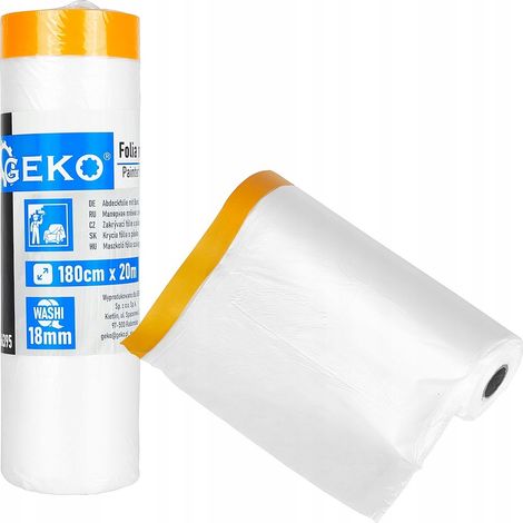 Pellicola per pittura anti-schizzi con nastro washi 180 cm x 20 m / 18 mm (30) (1/5)
