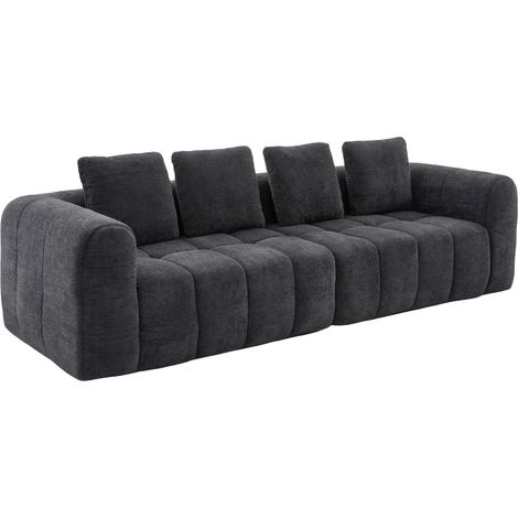 Sofá esquinero modular de 2 piezas gris oscuro 260 x 95,5 x 70 cm, terciopelo, sin montaje (1/5)
