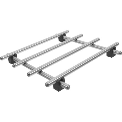 Dessous de plat en inox et caoutchouc, antidérapant, avec support (1/5)