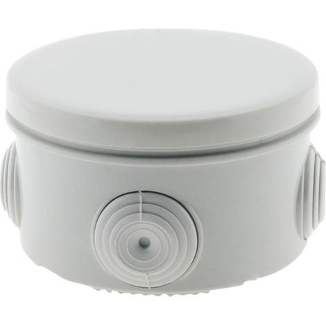 Boîte étanche Ø80x50mm IP55 - Gris (1/4)