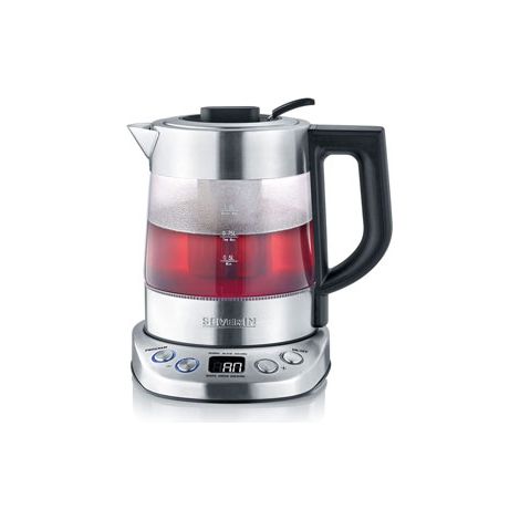 Severin WK 3473 Deluxe Mini bouilloire inox et verre