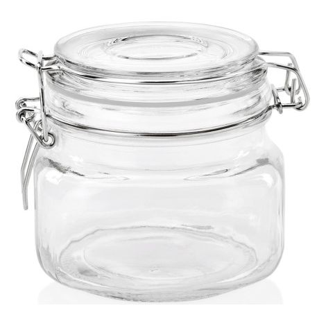 Bocal à fermeture mécanique 500 ml Ø 11 cm H 10 cm verre lot de 2 - Was Germany (1/2)