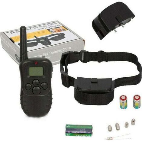 Collier de dressage pour chien - Collier de dressage électrique pour chien avec bip, vibration, choc, étanche, rechargeable, collier de dressage pour chien de 300 mètres, collier de dressage électriqu