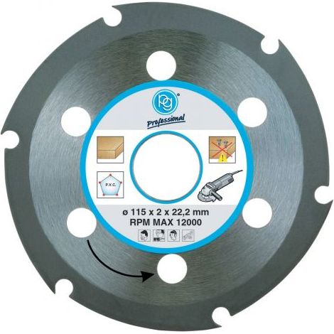 DISCO TAGLIO PER LEGNO-PVC Ø115MM PG 419.90