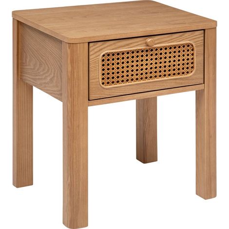 Comodini tiria in impiallacciatura di frassino 1 cassetto h52,5 cm - Atmosphera créateur d'intérieur