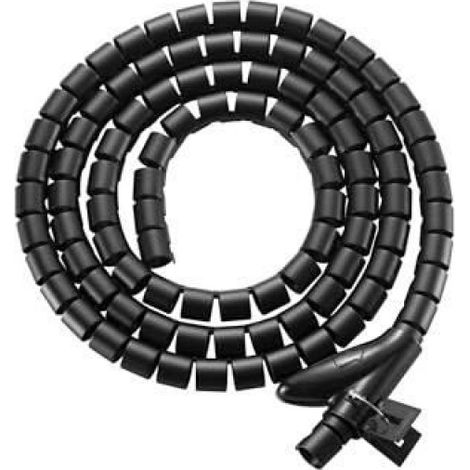Equip 650868 Gaine De Cã¢Ble Spiralée, 2,5 M, Noir