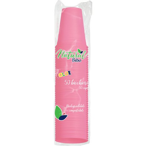 Bicchieri 200cc 50pz Colorati BIBO - size Rosa (1/4)