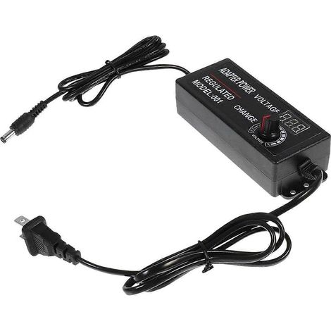 Alimentation réglable 12V, compatible avec les bandes lumineuses LED, affichage de la tension, conception compacte. (1/5)