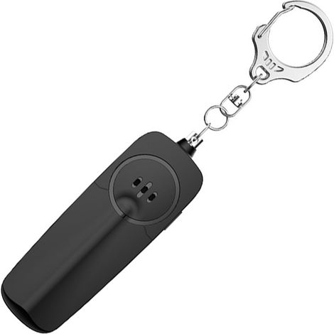 Porte-clés alarme personnelle 130 dB pour femmes, alarme d'urgence avec lumière LED puissante, pour enfants et personnes âgées, noir (1/2)