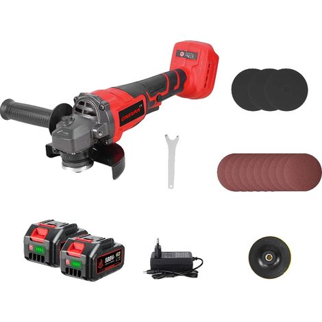 Meuleuse d'angle, disque de 125 mm, moteur sans balais, 2 Batterie 1EU Prise (1/2)