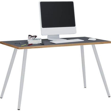 VCM Scrivania Computer Tavolo Ufficio Tavolo Scandanivischer Retro Look Salia 110x50 cm (Antracite / Rovere Miele)