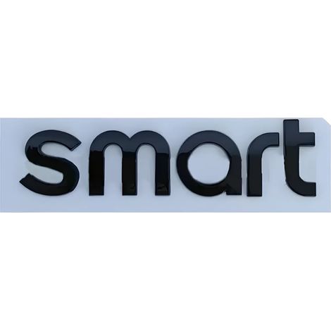 (Noir brillant 144 mm) - Autocollants logo et lettres pour capot, coffre et voiture SMART 1 3, accessoires de personnalisation pour l'avant, grand et petit, autocollants arrière. (1/5)