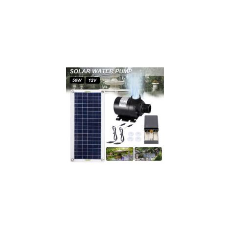 Pompe a eau solaire sans balais 800L/H 50W Ultra silencieuse Moteur SubSN Decoration de fontaine de jardin,